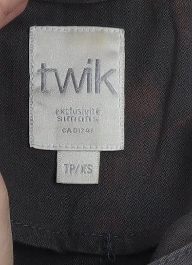 Twik Women’s Grey Cotton Hooded Parka Jacket XS