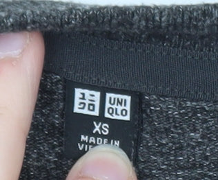 Uniqlo Men Grey Wool Blend Crew Neck Pullover Jumper XS