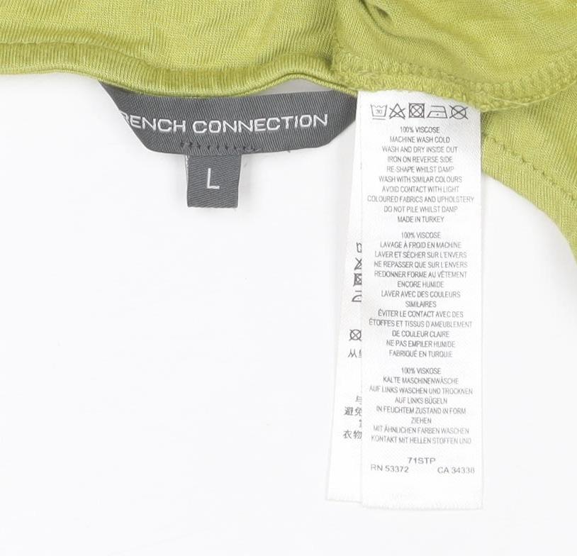 French Connection Women's Green Long Cotton Tank Dress Size L