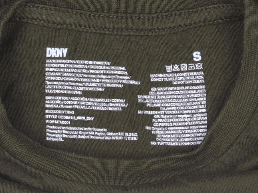 DKNY Women’s Green Cotton Short Sleeve Basic Crew T-Shirt Size S