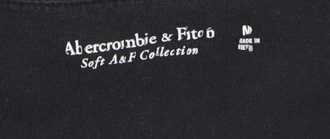 Abercrombie & Fitch Women Black Long Sleeve Bodysuit M Soft AF Collection