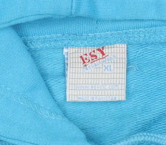 ESY Men's Blue Full Zip Hoodie XL Outer Banks Graphic Casualwear