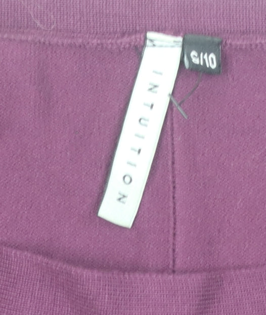Intuition Women Purple Size 10 Jumper Dress Knit Long Sleeve