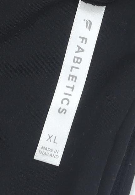 Fabletics Womens Black XL Long Sleeve Cropped Active Top