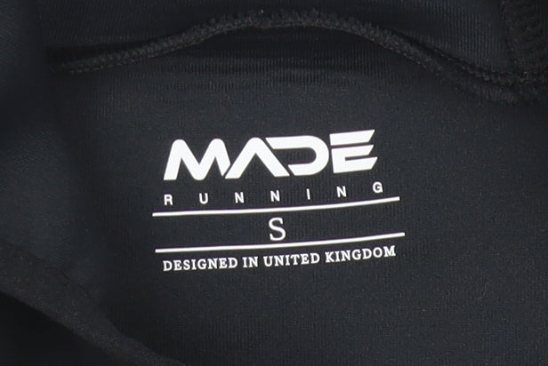 MADE Running Men's Black Small 1/4 Zip Hoodie with Kangaroo Pocket