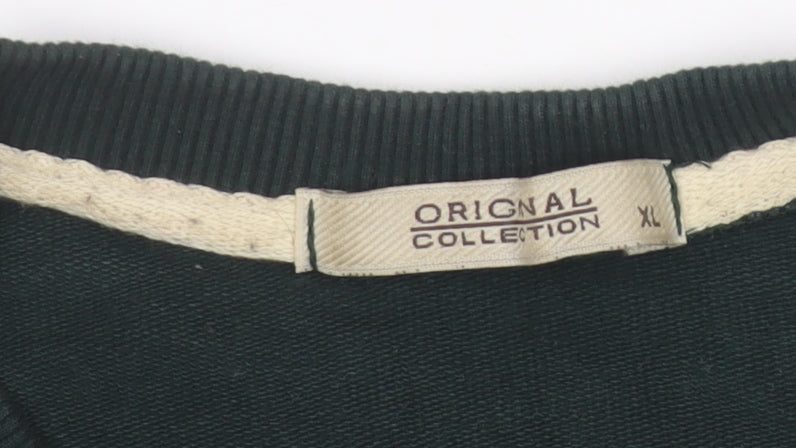 Original Collection Men's Green Logo Pullover Sweatshirt XL