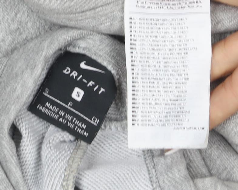 Nike Women's Grey Dri-FIT Pullover Sweatshirt Small Lightweight