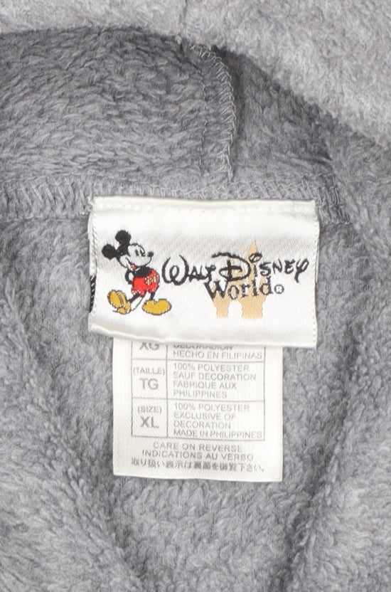 Walt Disney World Grey Fleece Pullover Sweatshirt Women XL Mickey Design