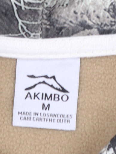 Akimbo Men's Camouflage Fleece Pullover Hoodie Size M
