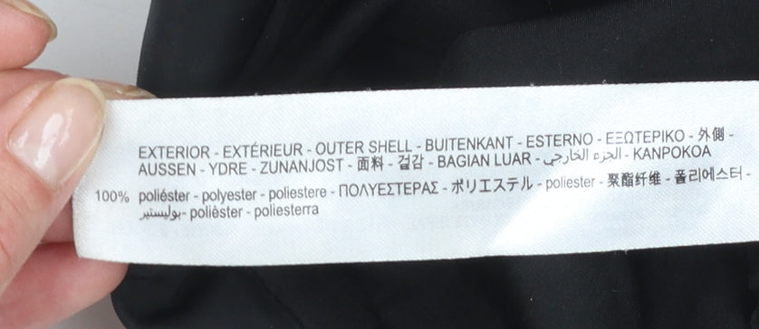 Zara Women Black XS Puffer Jacket Quilted Zip Winter Coat