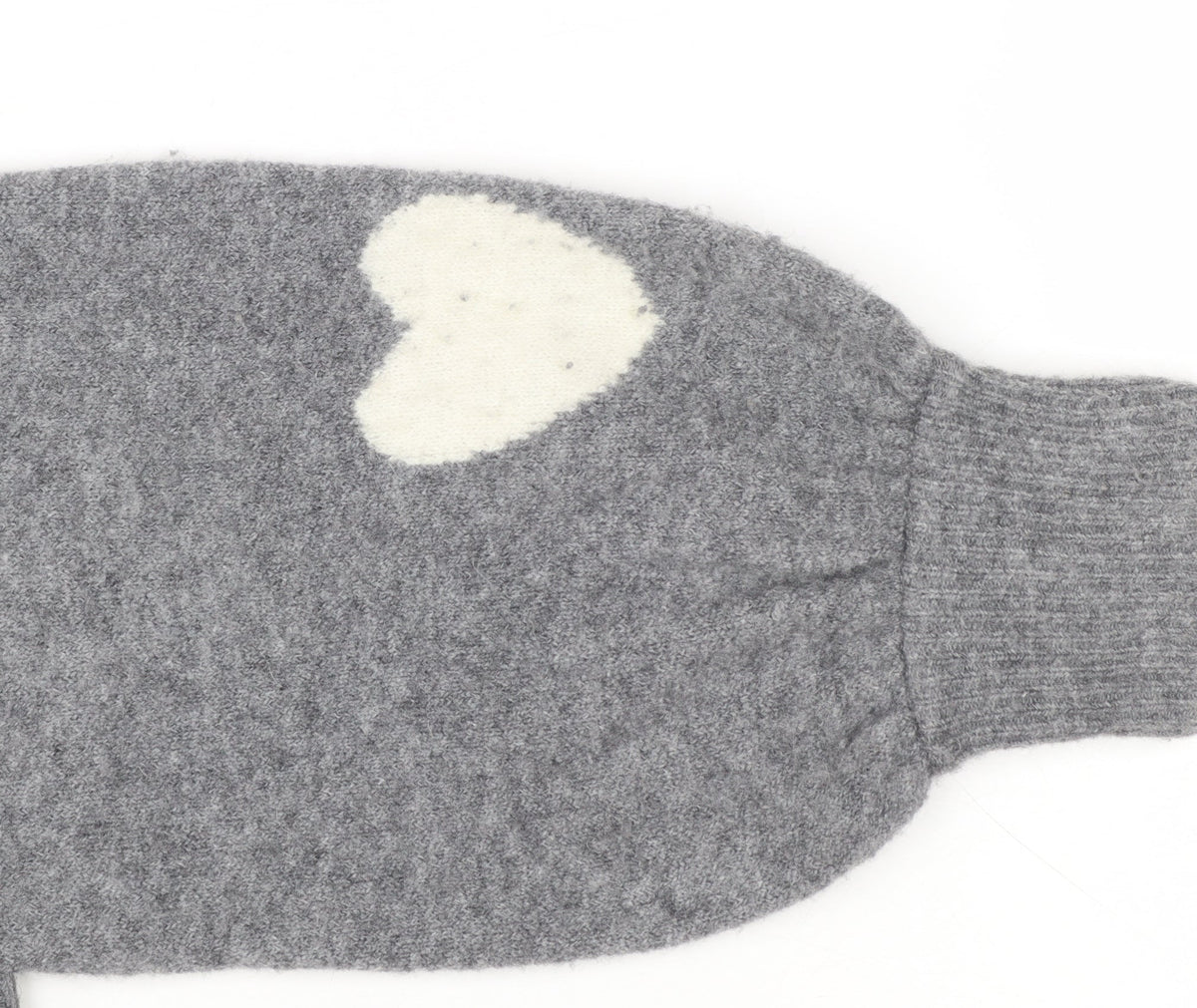 Madewell Women's Grey Heart Pullover Wool Blend Jumper XS