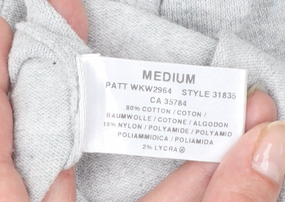 Windsmoor Womens Grey Roll Neck Short Sleeve Cotton Jumper Size M