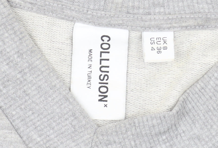 Collusion Women's Grey Size 8 Sleeveless Tank Dress