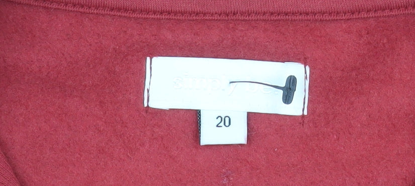 Simply Be Women’s Red 1/2 Zip Pullover Sweatshirt Size 20