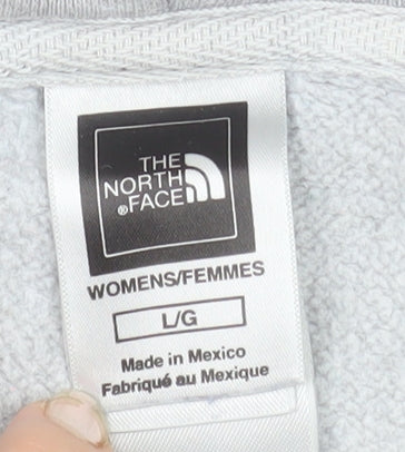 The North Face Womens Grey Pullover Hoodie Size L Relaxed Fit