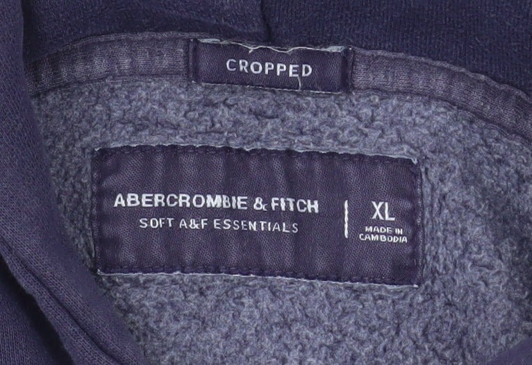 Abercrombie & Fitch Men's Blue Full Zip Hoodie XL Relaxed Fit