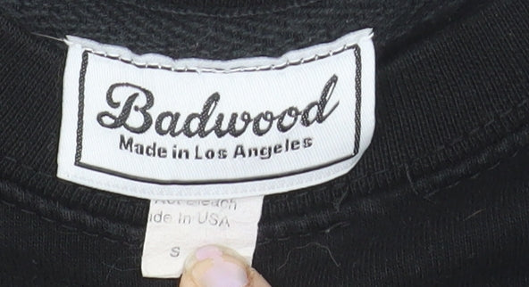 Badwood Men's Black Graphic Pullover Sweatshirt Size S
