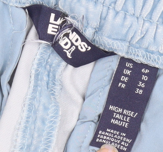 Lands' End Women's Blue Cropped High Rise Trousers Size 10 Petite
