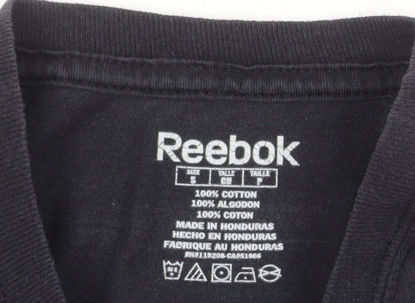 Reebok Men's Black Long Sleeve Sharks Hockey T-Shirt Size S