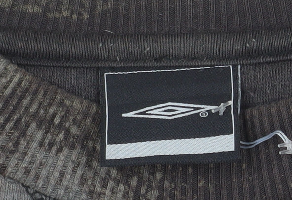 Umbro Men's Black XL Pullover Sweatshirt with Logo Graphic Print