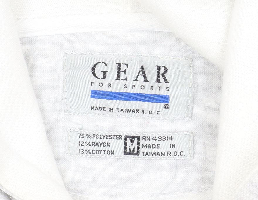 Gear For Sports Men’s Grey Henley Hoodie Medium University Graphic