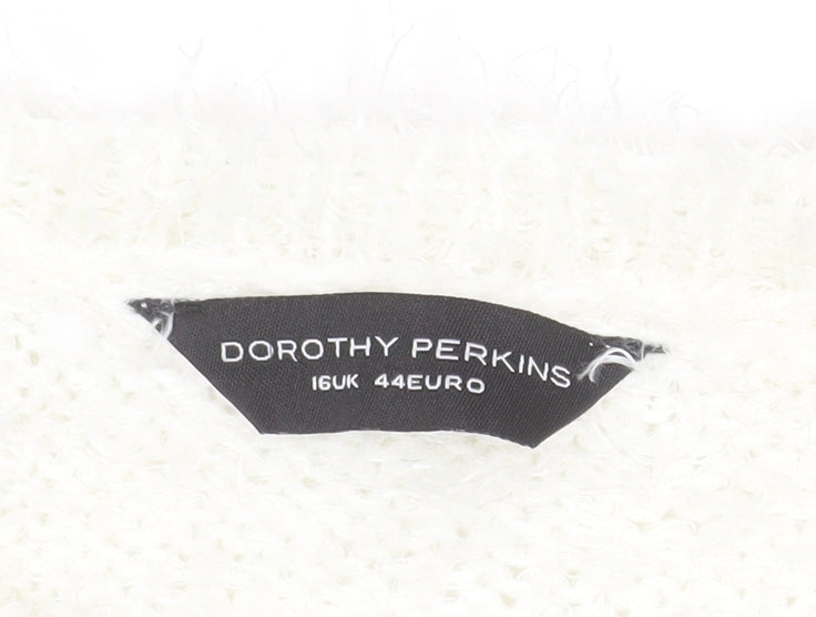 Additional view of Dorothy Perkins Women’s White Geometric Knit Jumper, size UK 16
