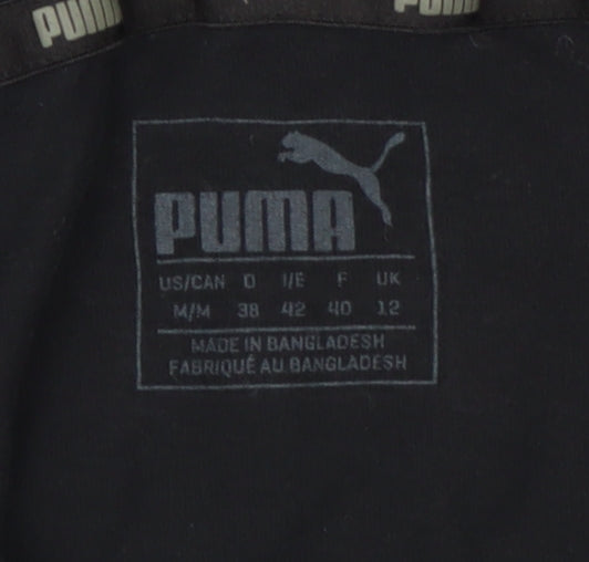 Puma Women's Black Pullover Hoodie Size 12 Hooded Logo Sweatshirt