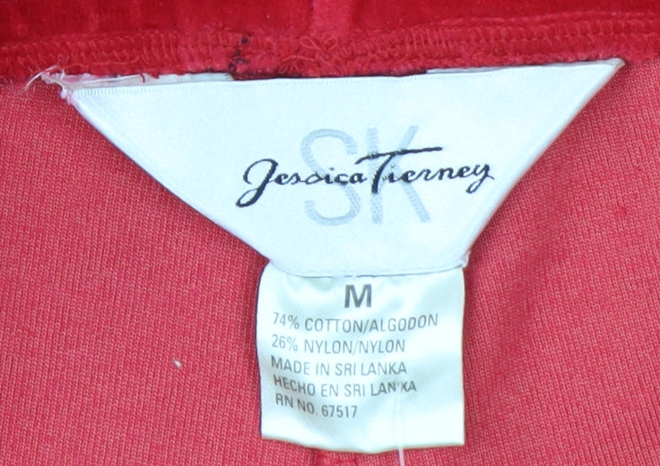 Jessica Tierney Women's Red Velvet Stretch Leggings M