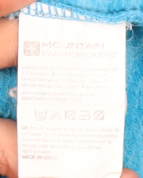 Mountain Warehouse Women's Blue 1/2 Zip Fleece Pullover UK 12