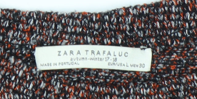 Zara Trafaluc Women's Multicoloured Cropped Knit T-Shirt Size 10