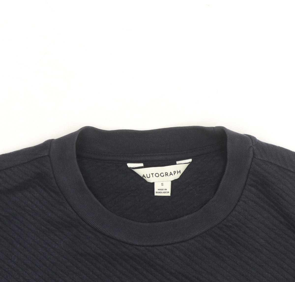 Additional view of Marks & Spencer Autograph Men's Blue Small Crew Neck Sweatshirt