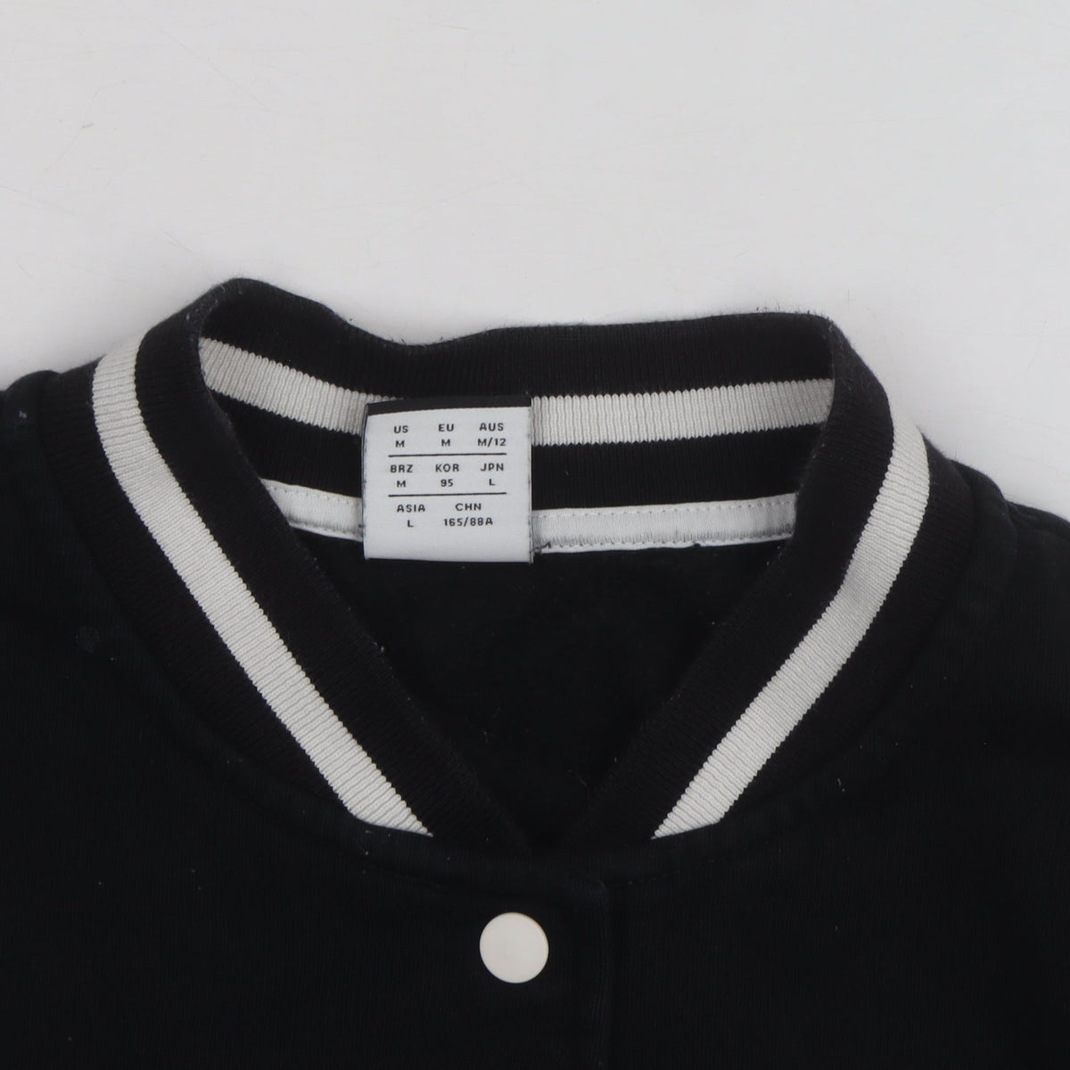 New Balance Men's Black Varsity Jacket M Cotton Blend