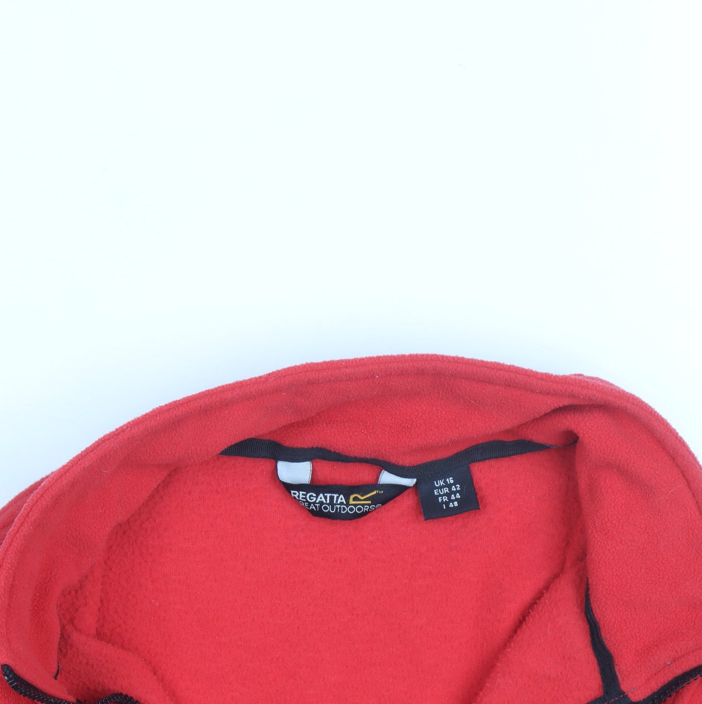 Regatta Womens Red Fleece Full Zip Outdoor Jacket Size 16