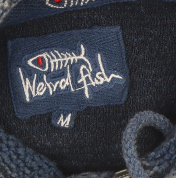 Weird Fish Mens Blue 1/4 Zip Pullover Sweatshirt Size M