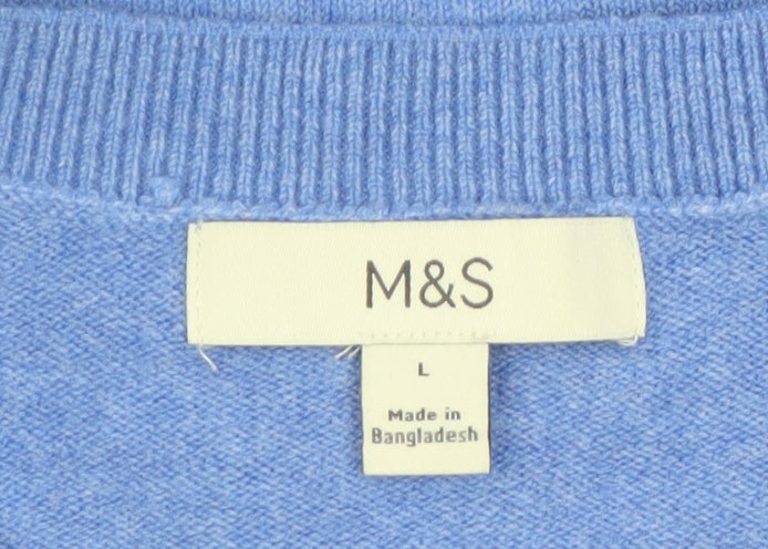 Marks and Spencer Women's Blue Button Front Cardigan L