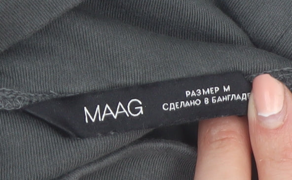 MAAG Men's Grey Roll Neck Long Sleeve Cotton Top Size M
