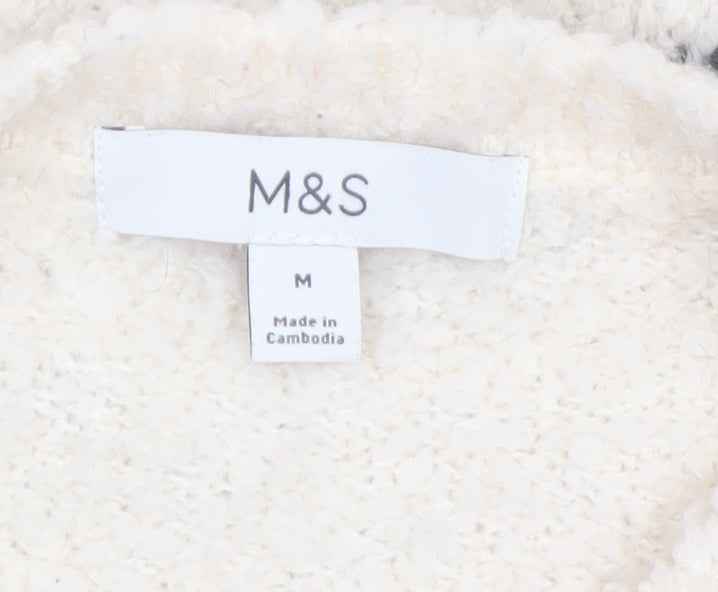 Marks & Spencer Women's Ivory Fair Isle Knit Jumper M