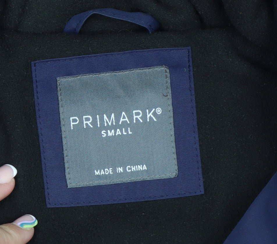 Primark Men’s Blue Hooded Padded Parka Jacket Size S
