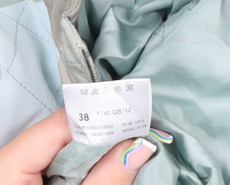 Basler Women's Green Check Quilted Zip Jacket Size 12