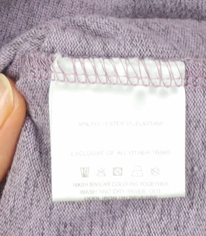 Klass Women’s Purple Rhinestone Star V-Neck Jumper M