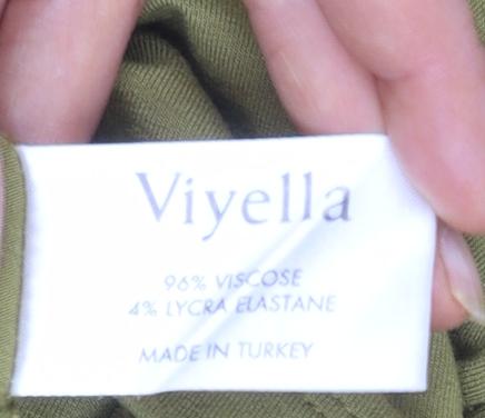 Viyella Women's Green 3/4 Sleeve Stretch Jersey Top Size M