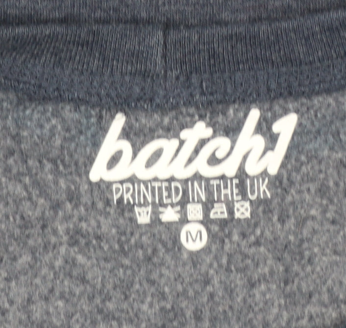 Batch1 Women's Blue Rainbow Graphic Pullover Sweatshirt Medium