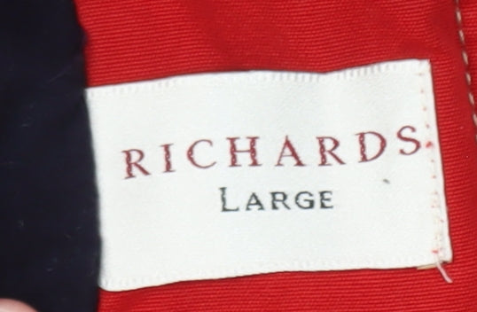 Richards Men's Red Cotton Parka Jacket L Hooded Winter Coat