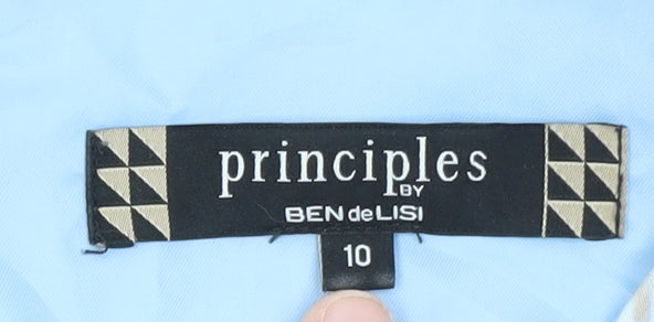 Brand and care label for Principles by Ben de Lisi women’s multicoloured fit & flare dress, size UK 10