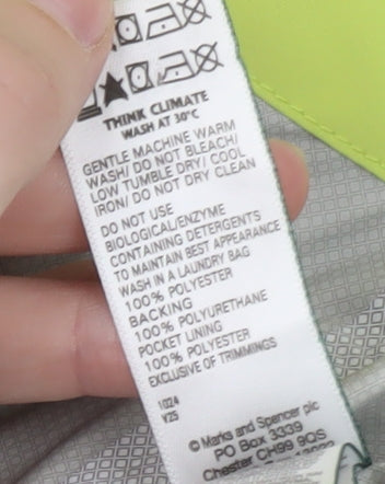 Marks & Spencer Women’s Green Waterproof Jacket Size 6 Lightweight Rain Coat