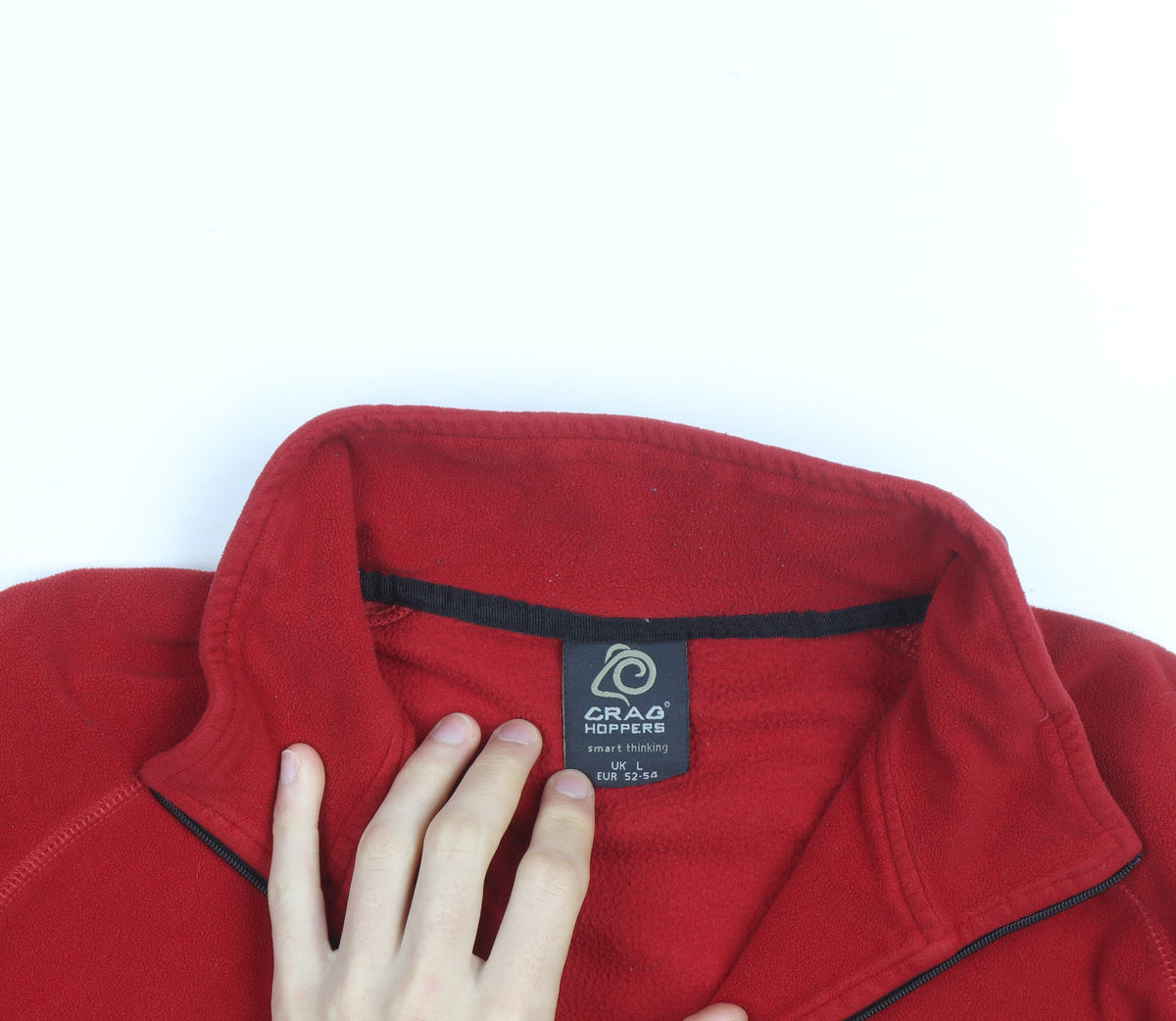 Craghoppers Men's Red Fleece 1/4 Zip Pullover Sweatshirt L