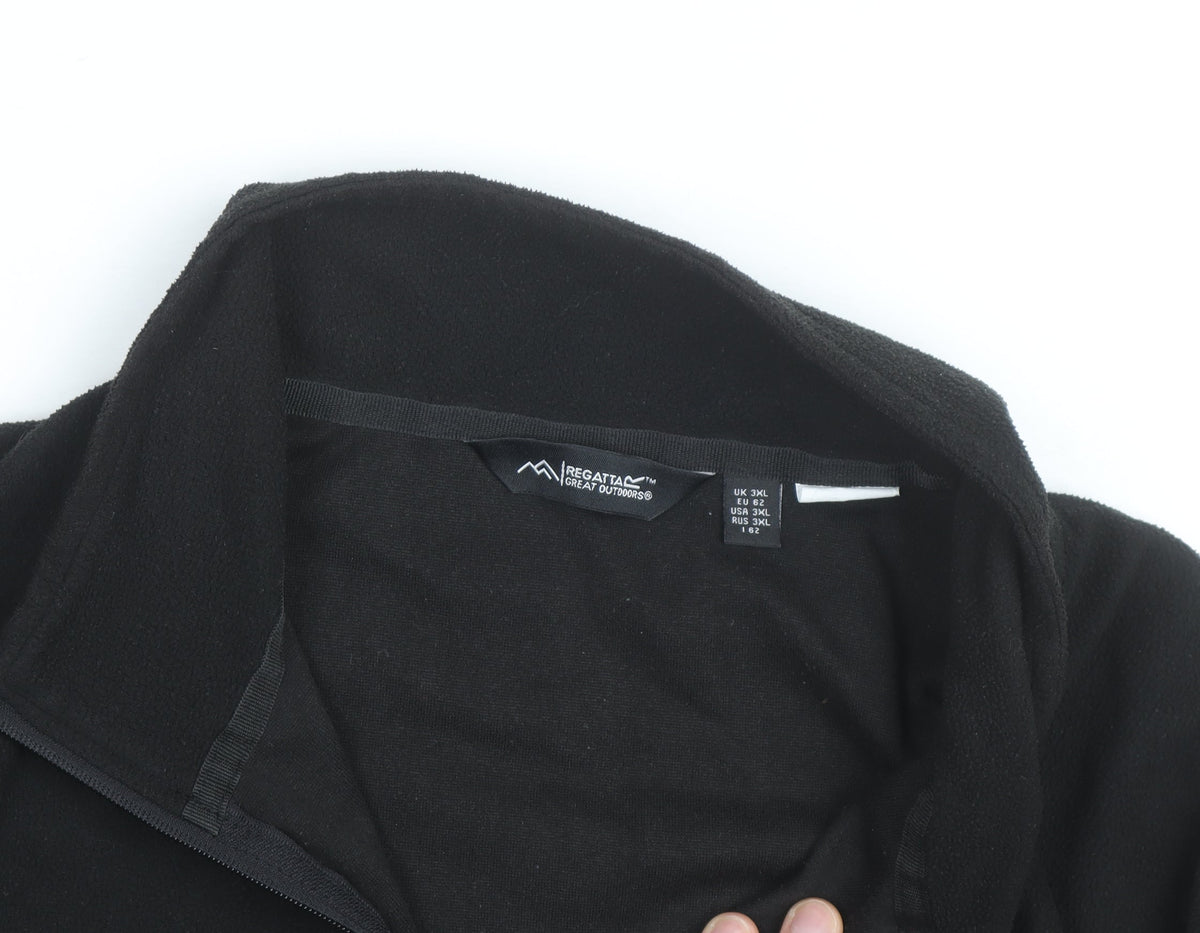 Regatta Men's Black 3XL Fleece 1/4 Zip Outdoor Sweatshirt