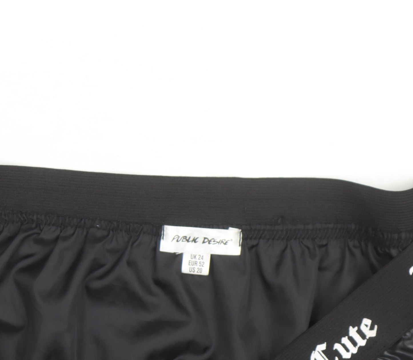 Public Desire Women's Black Off Shoulder Tunic Blouse Size 24