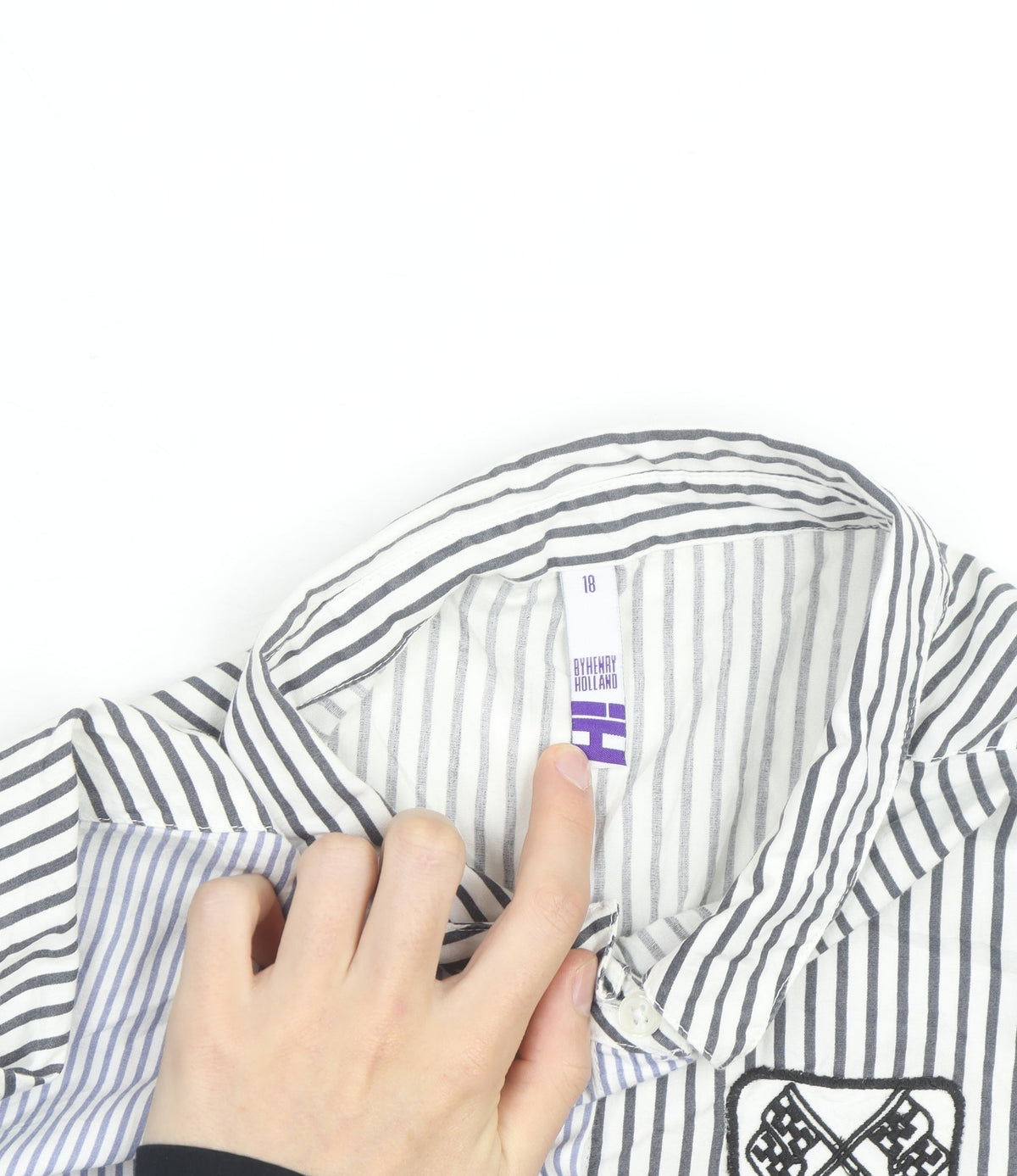 By Henry Holland Women's Multicoloured Striped Button-Up Shirt Size 18