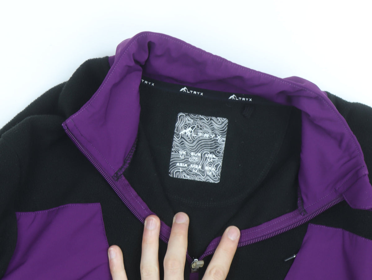 Altryx Men's Black & Purple Fleece Windbreaker Jacket Size M